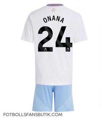 Aston Villa Amadou Onana #24 Replika Bortatröja Barn 2024-25 Kortärmad (+ Korta byxor)